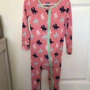 Kickee pants coverall - cowgirl pattern